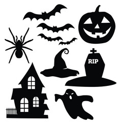 Obraz premium hallowen elements icon vector design