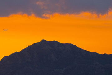 Sunset by the sea, Photo taken at Hanauma Bay Ridge Top, East Honolulu Oahu Hawaii. Diamond Head Crater