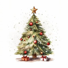 A hand-drawn white background clipart. Generative AI.