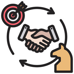 Strategic Alliances Outline Color Icon