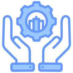 Obraz premium Corporate Governance Blue Icon