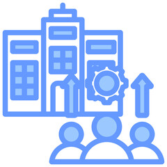 Leadership Development Blue Icon