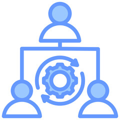 Change Management Blue Icon