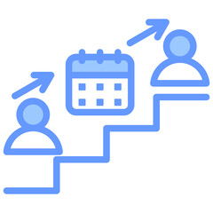 Obraz premium Succession Planning Blue Icon