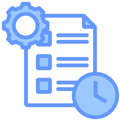 Time Management Blue Icon