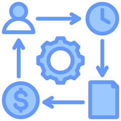 Project Management Blue Icon