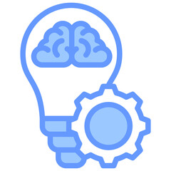 Knowledge Management Blue Icon