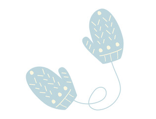 ニットの手袋のイラスト