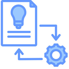 Fototapeta premium Implementation Blue Icon