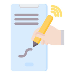 Digital Signatures Flat Icon