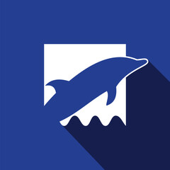 DOLPHIN ICON LOGO TEMPLATE VECTOR