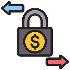 Safe Payment Outline Color Icon
