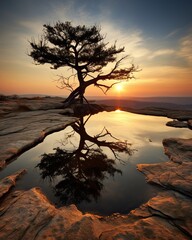 A Ultra-Realistic Landscape Photography. Generative AI.