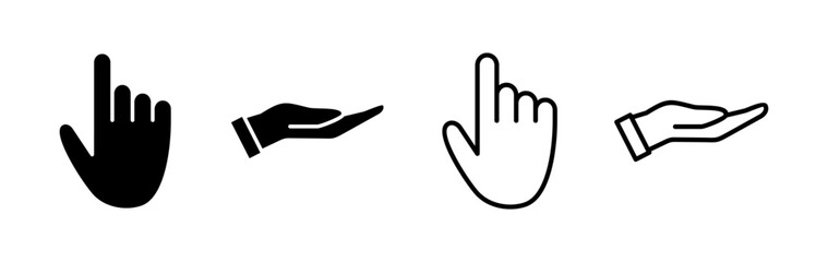 Hand icon vector. hand symbols. palm
