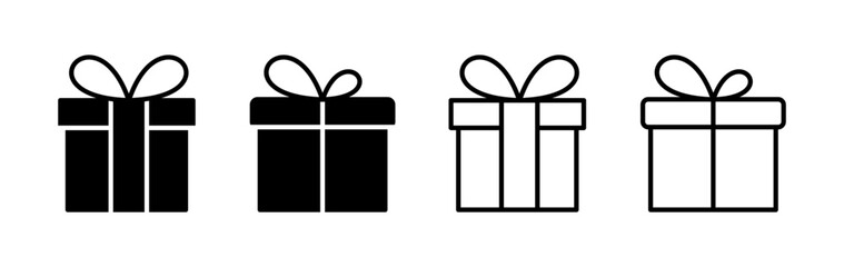 Gift icon vector. gift box icon. birthday gift