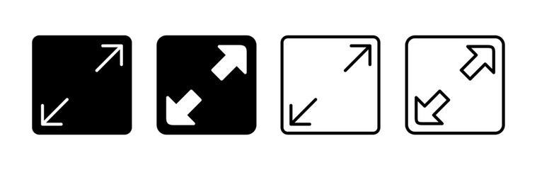 Fullscreen icon vector. expand fullscreen icon