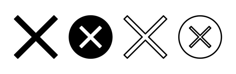 Close vector icon. Delete icon. remove, cancel, exit symbol.