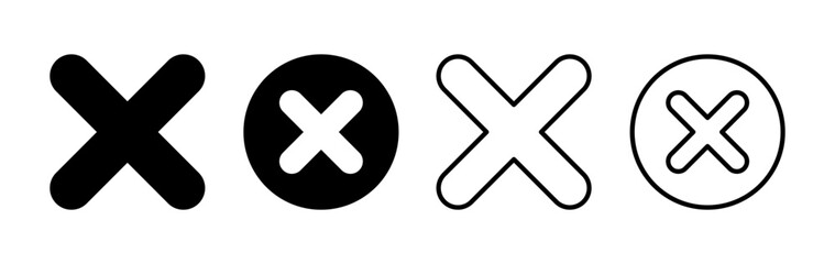 Fototapeta premium Close vector icon. Delete icon. remove, cancel, exit symbol.