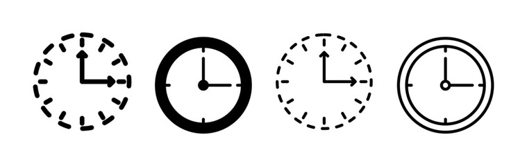 Clock icon. Time icon vector. Clock icon in trendy flat style isolated