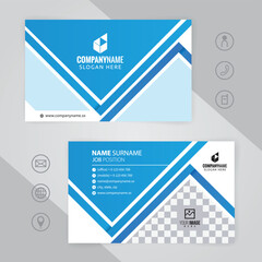 Set of blue and white Modern Corporate Business Card Design Templates, vector eps 10