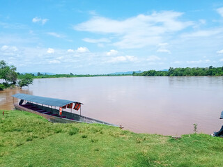 River in the summer from peruvian jungle