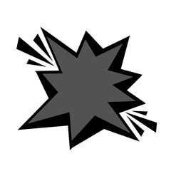 Boom Comic Shape Blank Black 