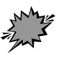 Boom Comic Shape Blank Black 