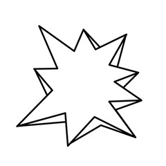 Boom Comic Lines Shape Vector 
