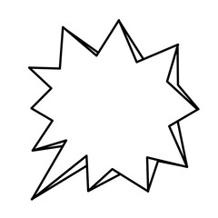 Boom Comic Lines Shape Vector