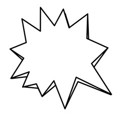 Boom Comic Lines Shape Vector 