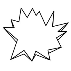 Boom Comic Lines Shape Vector 