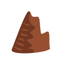 cute mountain hill cartoon vector 