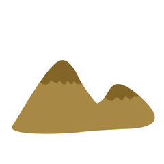 cute mountain hill cartoon vector 