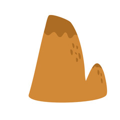 cute mountain hill cartoon vector 