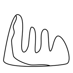 Obraz premium cute mountain hill cartoon vector 