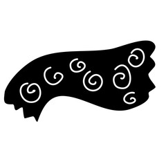 black washi tape vector 