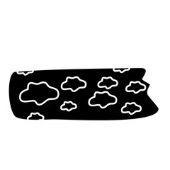 black washi tape vector 