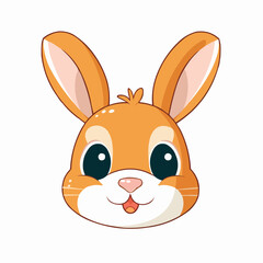 Friendly Rabbit Cartoon Vector Illustration

