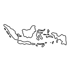 republic of indonesia map vector 