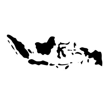 republic of indonesia map vector 