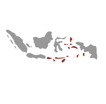 republic of indonesia map vector 