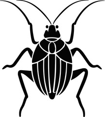 Cockroach silhouette drawing cartoon