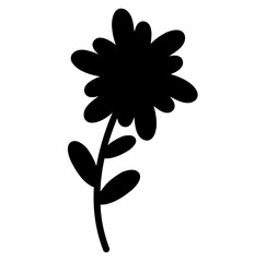 Silhouette Flower Vector 