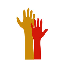 Freedom and emancipation hand vector 