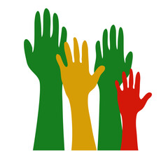 Freedom and emancipation hand vector 