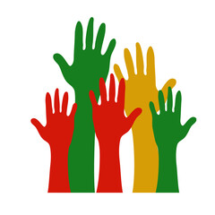 Fototapeta premium Freedom and emancipation hand vector 