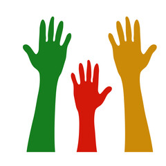 Freedom and emancipation hand vector 