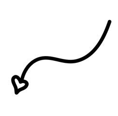 arrow doodle love vector 