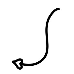 arrow doodle love vector 