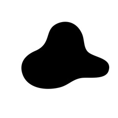 Black organic shape vector 